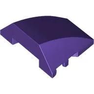 Brick Wedged, Curved 4 x 3 No Studs [Plain] / Dark Purple