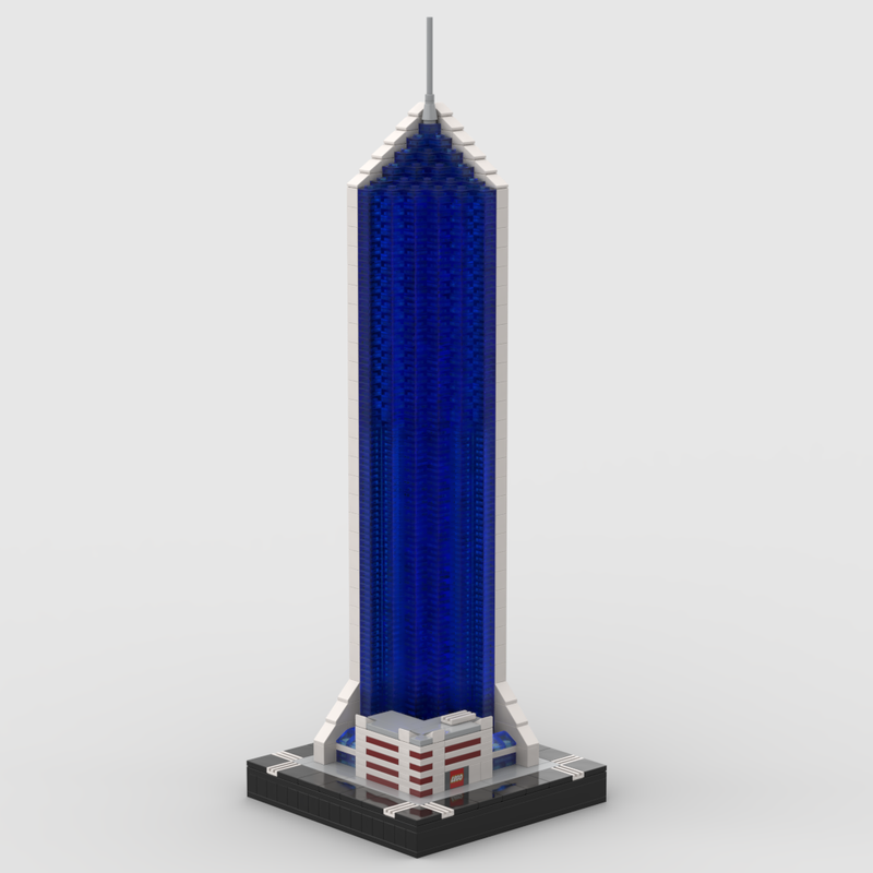 Lego Bank Tower Six at 1/650th scale
