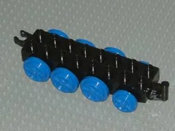 Duplo Train Base 2 x 8 with 8 Blue Wheels & Moveable Hook