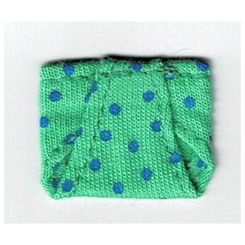 Lego Scala, Baby Pants / Diaper with Blue Dots / Medium Green