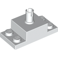 Lego Brick Special 2 x 4, with 2 x 2 Brick with Top Pin and 1 x 2 Side Plates / White