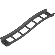 Vehicle Track, Roller Coaster Ramp Small, 3 Bricks Elevation / Black