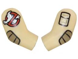 Arm, (Matching Left and Right) Pair with Ghostbusters Pattern / Tan