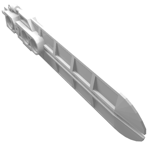 Lego Large Figure Weapon Sword, Hydraulics and 3 Holes / White