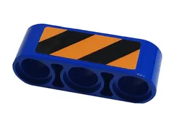 Technic, Liftarm Thick 1 x 3 with Black and Orange Danger Stripes Pattern Model Right Side (Sticker) - Set 42112