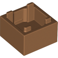 Lego Container Box 2 x 2 x 1 [Plain] / Medium Nougat