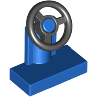 Lego Steering Stand 1 x 2 with Black Steering Wheel / Blue