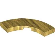 Tile 3 x 3 Curved, Macaroni / Pearl Gold