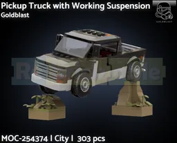 City-Scale Truck with WORKING SUSPENSION