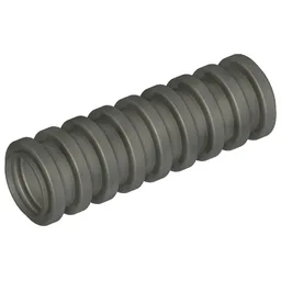 Hose, Ribbed 7mm D. 3L / 2.4cm / Flat Silver