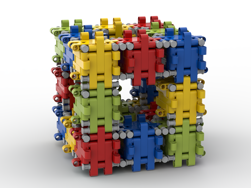 Lego Level 1 Menger sponge ( base cube edge 6L )