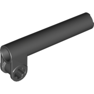 Lego Technic Axle and Pin Connector, Perpendicular with Extension / Black