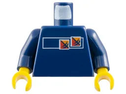 Torso Gravity Games with Red and Orange Logos Pattern / Dark Blue Arms / Yellow Hands
