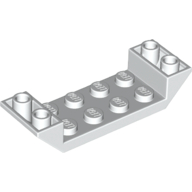 Lego Brick Sloped Inverted 45° 6 x 2 Double with 2 x 4 Recessed / White