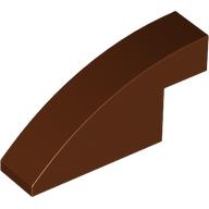 Lego Brick Curved 1 x 4 x 1 2/3 No Studs / Reddish Brown