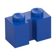 Brick Special 1 x 2 with Groove / Blue