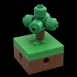 Mini Animal Crossing Tile Tree/Pine Tree Summer