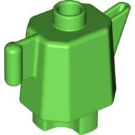 Duplo Teapot / Coffeepot, Indented Base / Bright Green