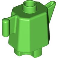 Lego Duplo Teapot / Coffeepot, Indented Base / Bright Green