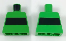 Torso Horizontal Black Stripe Pattern / Bright Green