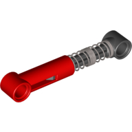 Lego Technic Shock Absorber 6.5L with Hard Spring, Tight Coil in Middle [Complete Assembly] / Red