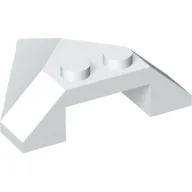 Brick Wedged, Sloped 4 x 4 Pointed / White