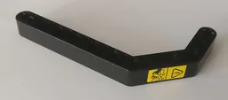 Technic, Liftarm, Modified Bent Thick 1 x 11.5 Double with Yellow Danger Sign Pattern (Sticker) - Set 42082