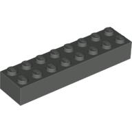 Lego Brick 2 x 8 / Dark Gray