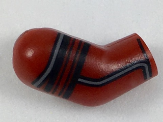 Lego Arm, Right with Black and Dark Bluish Gray Stripes Pattern