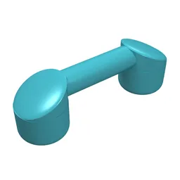 Bar 1 x 3 (Radio Handle, Phone Handset) / Medium Azure