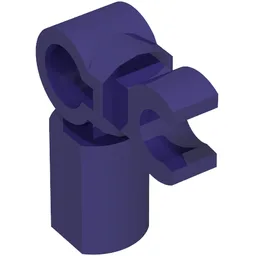 Bar Holder with Clip and 90° Angle (Mechanical Leg) / Dark Purple