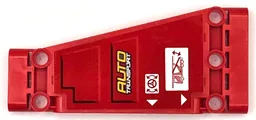 Technic, Panel Plate 5 x 11 x 1 Tapered with 'AUTO TRANSPORT', White Triangles, Cab and Steering Wheel Pattern Model Front Left Side (Sticker) - Set 42098