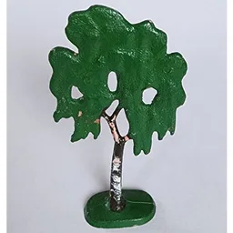Plant, Tree Flat Birch painted with solid base / Green