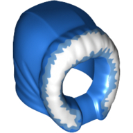 Lego Hood Fur-lined, Short, Narrow Facial Opening with Bright Light Blue Fur Edge Pattern / Blue