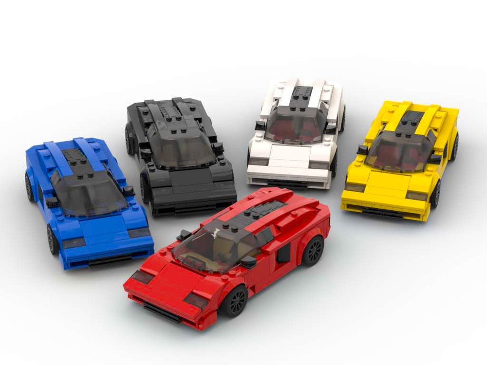 Lego 2021 Raging Bull Countach - Set of Five Colors - 8 Stud Speed Champions