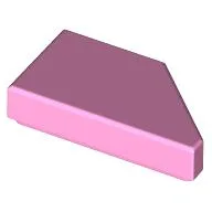 Tile 1 x 2 with Stud Notch Left / Bright Pink
