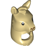 Lego Costume / Mask, Llama Head with Eyes and Nose Print / Tan