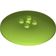 Dish 6 x 6 Inverted (Radar) with Solid Studs / Lime