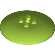 Lego Dish 6 x 6 Inverted (Radar) with Solid Studs / Lime