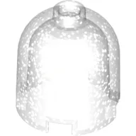 Brick Round 2 x 2 x 1 2/3 Dome Top, Hollow Stud / Glitter Trans-Clear
