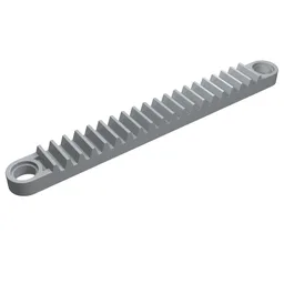 Technic Gear Rack 1 x 10 with Holes / Light Bluish Gray