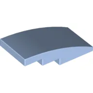 Brick Curved 4 x 2 No Studs / Bright Light Blue
