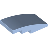 Lego Brick Curved 4 x 2 No Studs / Bright Light Blue