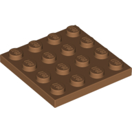 Lego Plate 4 x 4 / Medium Nougat