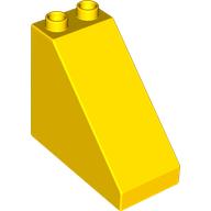 Lego Duplo Brick 4 x 2 x 3 Slope 45° / Yellow