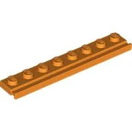 Plate Special 1 x 8 with Door Rail / Orange