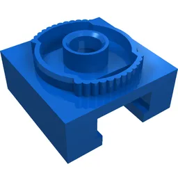 Turntable 4 x 4 Locking Grooved Base / Blue