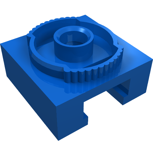 Lego Turntable 4 x 4 Locking Grooved Base / Blue