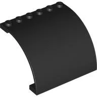 Panel 6 x 5 x 3 1/3 Curved Top / Black