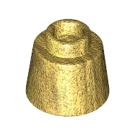 Cone 1.17 x 1.17 x 2/3 (Fez) / Pearl Gold